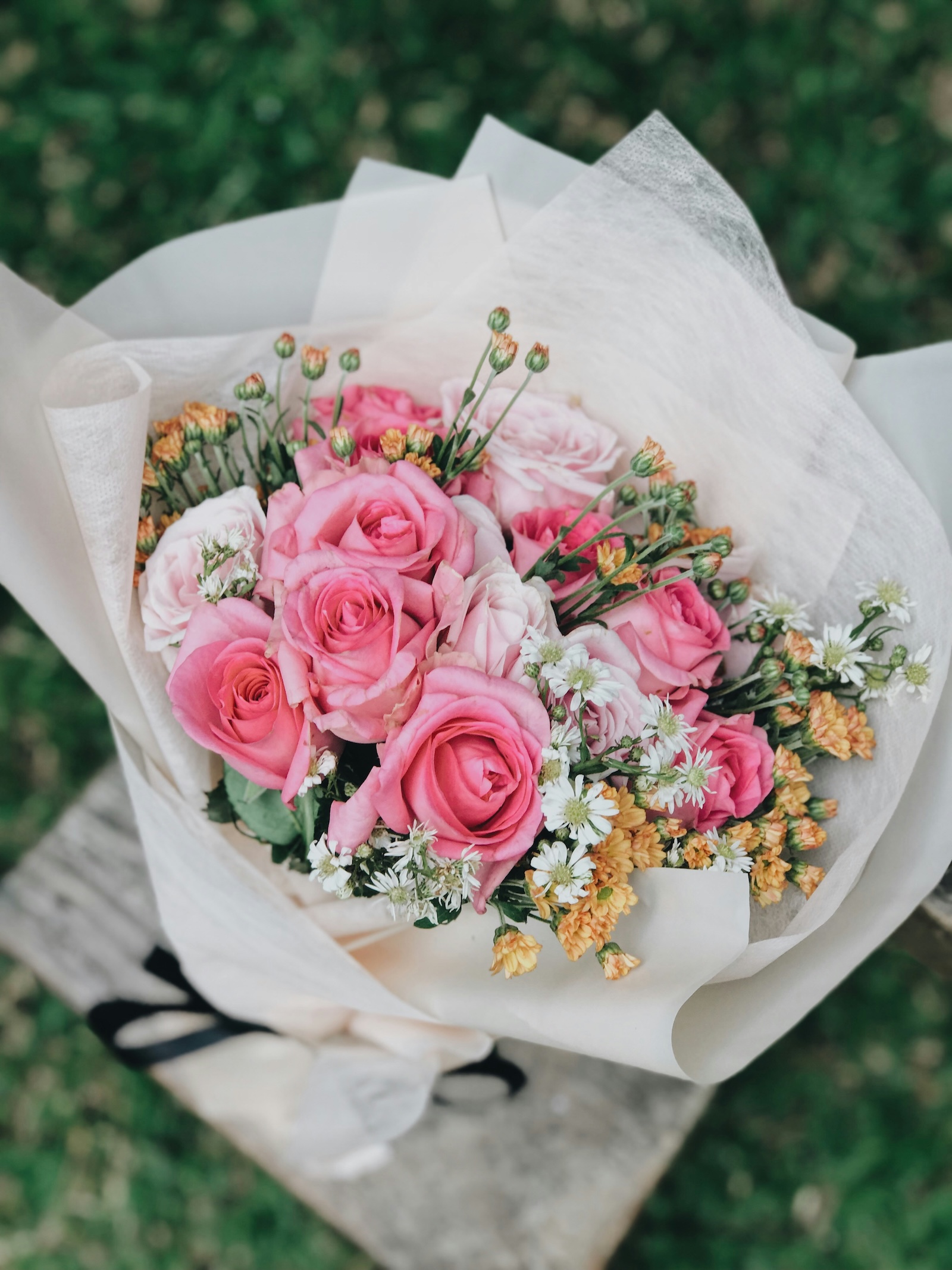 Bouquet de fleurs de saison composé par Fleur de Lune